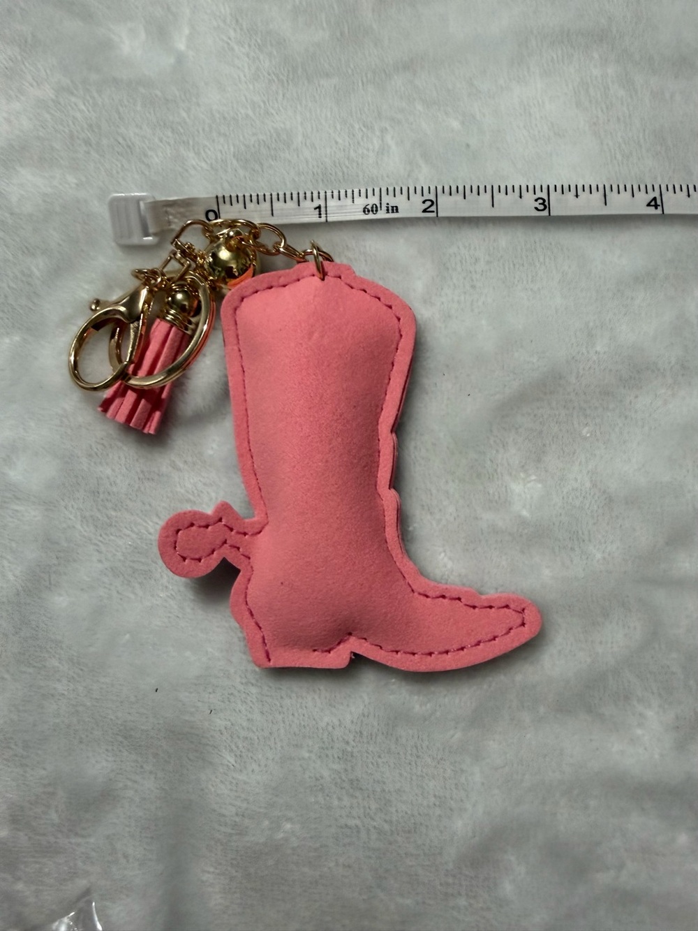 Pink & Black Cowgirl Boot Key or Purse Charm - Picture 3 of 3